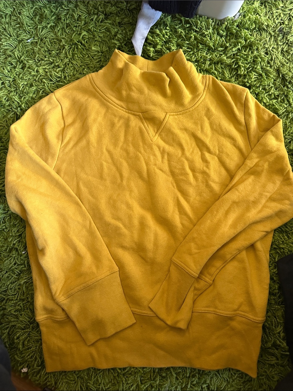 NWT Madewell Women's Mustard Yellow /Gold Turtleneck Sweater Size LG